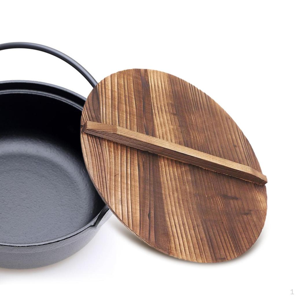 Universeller Holzdeckel für Bratpfanne mit Griff Küchenzubehör