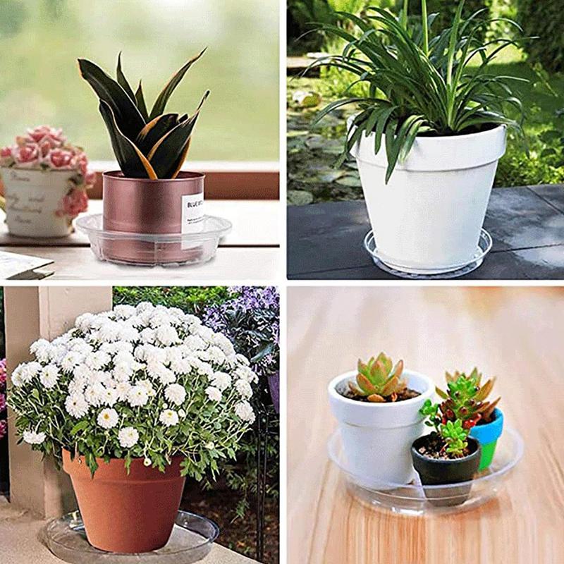 5PCS Durable Plastic Plant Saucer 6/8/10 Inch Round Drip Plant Trays Flower Pot Tray Indoor Outdoor Home Garden Supplies