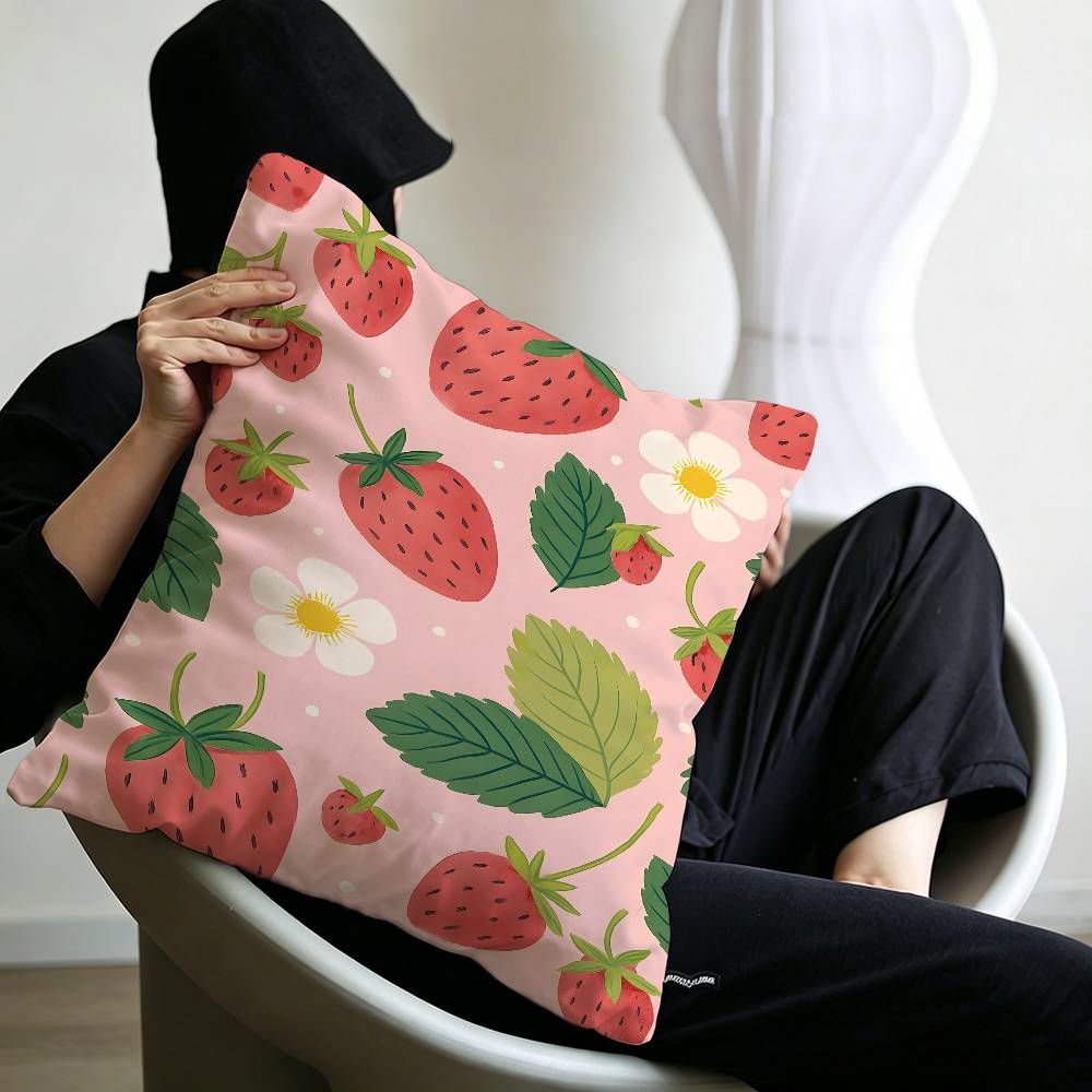 Fashion Strawberry Pillow Gift Home Office Decoration Bedroom Sofa Car Cushion Cover case x