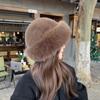 Flauschiger Pelz Bucket Hat für Damen Plüsch Fischerhut Warmer Ohrenschutz Wintermütze Verdicken Schneetag Panama Hut Weihnachtsgeschenke