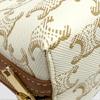 Excellent CELINE Shoulder Bag Logo Chain Clutch Bag off white Triomphe canvas Used