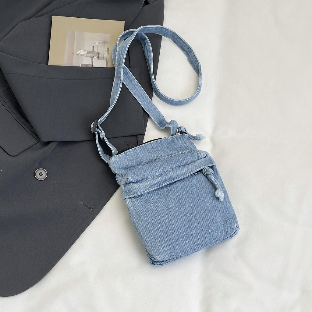 Korean Style Top Handle Bag Japanese Denim Casual and Simple Commuting Bag Fashiable and Versatile Women Crossbody Bag