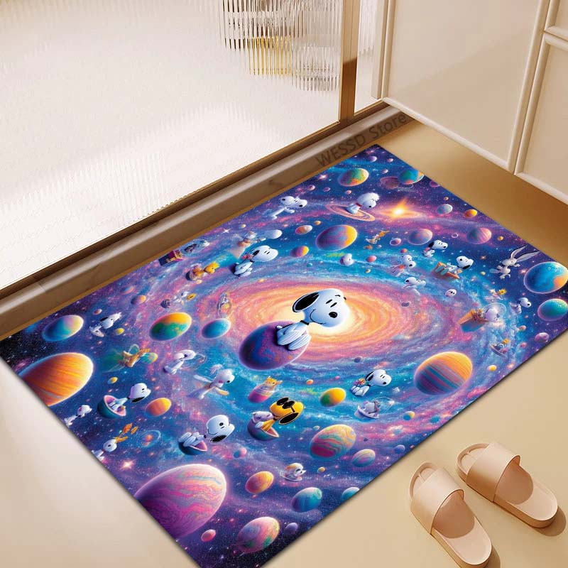 3D Snoopy anti-slip rug, suitable for living rooms, bedrooms, game rooms, sofas, home décor, doormats
