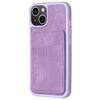 BF28 For iPhone 15 Kickstand Case Matte PU Leather Coated TPU Phone Cover with Card Holder