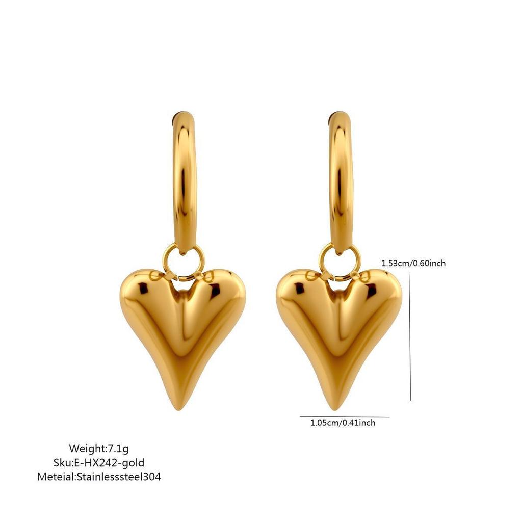 Minimalist DIY Coil Earring In Titanium Steel with Gold-Plated Interior