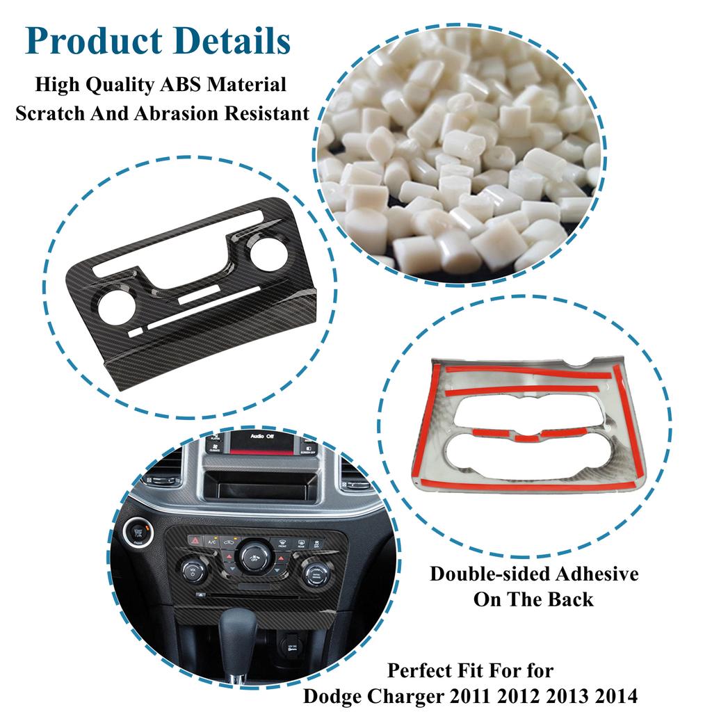 Car Air Conditioning Central Control Panel Decoration Cover for Dodge Charger 2011 2012 2013 2014 Interior Mouldings