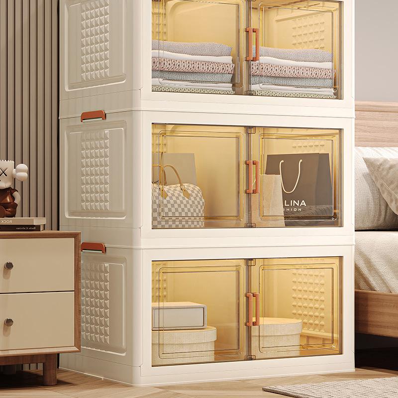 Foldable Baby Wardrobe & Snack Organizer for Living Room - No Installation Required