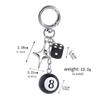 Fashionable Irregular Shape Dice Billiard Bag Pendant Metal Keychain - Hot Selling