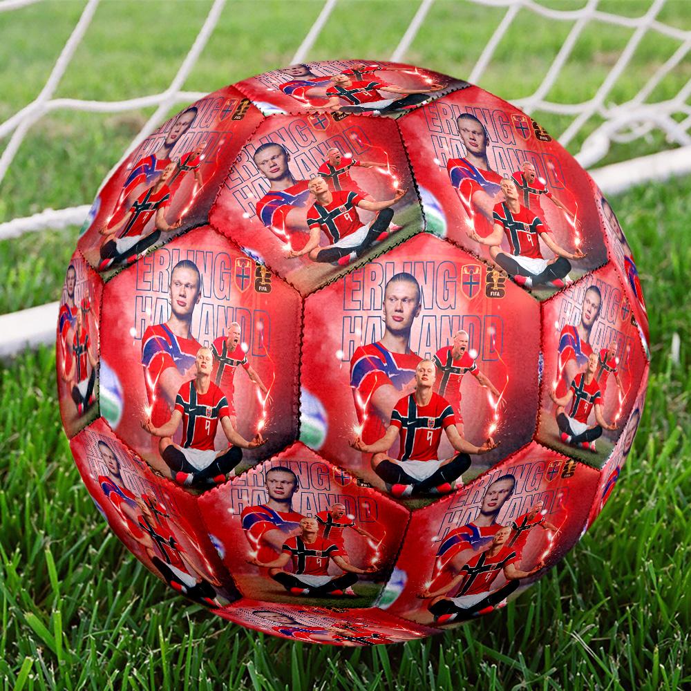 Haaland Soccer Ball Size 5 Football Machine Sewn Indooroutdoor Universal Football For Football Accessories