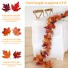 2 Pack Fall-Garland-Maple-Leaf 6ft Foliage Mantle Vine Fall-Decor Artificial Autumn Decoration for Home Fireplace Mantle Front Door Thanksgiving