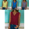 Premium Quality Women Sleeveless Blouse Vest Top Summer Casual V Neck Tank T-shirt Beach Shirts For Effortless Style