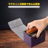 Deck Trading Card Magnetic PU Holds 220 Horizontal Large Sleeve Compatible Case, Case, Closure, Leather, Cards, Insertion, Capacity, (Black)