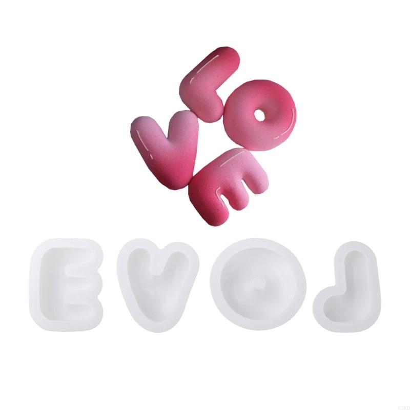 62KD Durable Silicone Molds For Unique Love Letter and Rings Cooking Delights