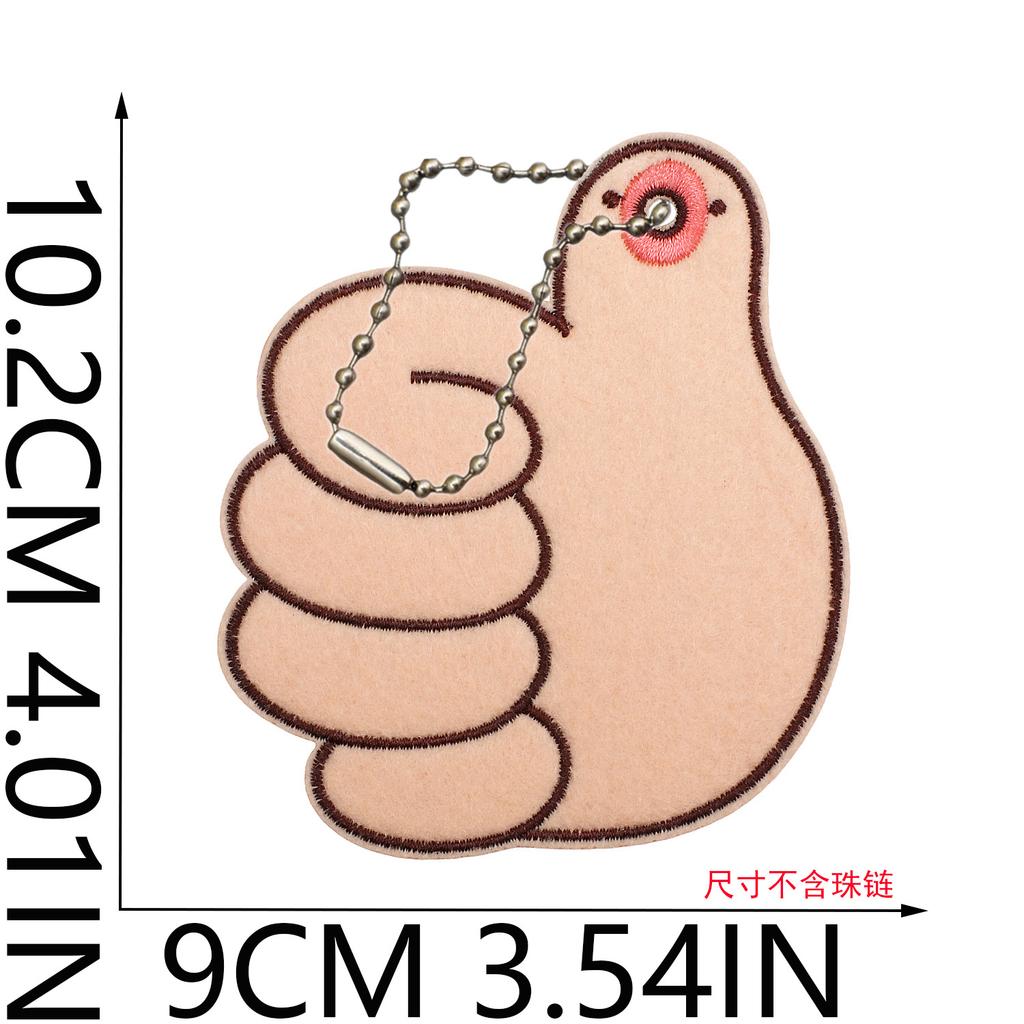 Like Thumb Pendant Cloth Sticker Decoration Red House Diy Luggage Tag Production Felt Chassis Ins Brand Bag Pendant