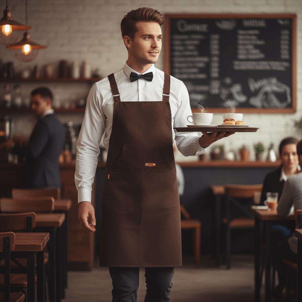 Vodotěsná kuchyňská zástěra na vaření Odolná proti oleji Nastavitelná zástěra na mytí nádobí Čisticí zástěra Odolná proti skvrnám Ochranné cateringové pracovní oblečení