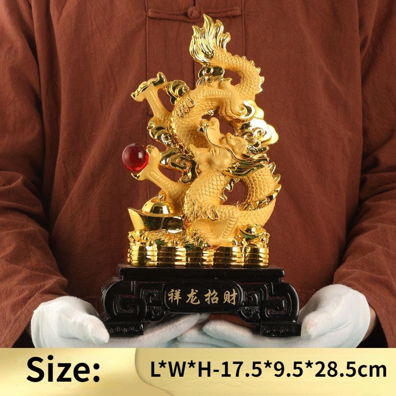 

Фэншуй Богатство Сянлун Чжаоцай Украшение Зодиакальный Дракон Золотой Дракон Играющие Бусины Домашний Винный Шкаф Украшение Гостиной