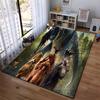 Dinosaurs and Prehistoric Creatures Forest Background Jurassic Style Carpet Design Suitable for Use As an Anti-slip1 For1room and Bedroom Sofas