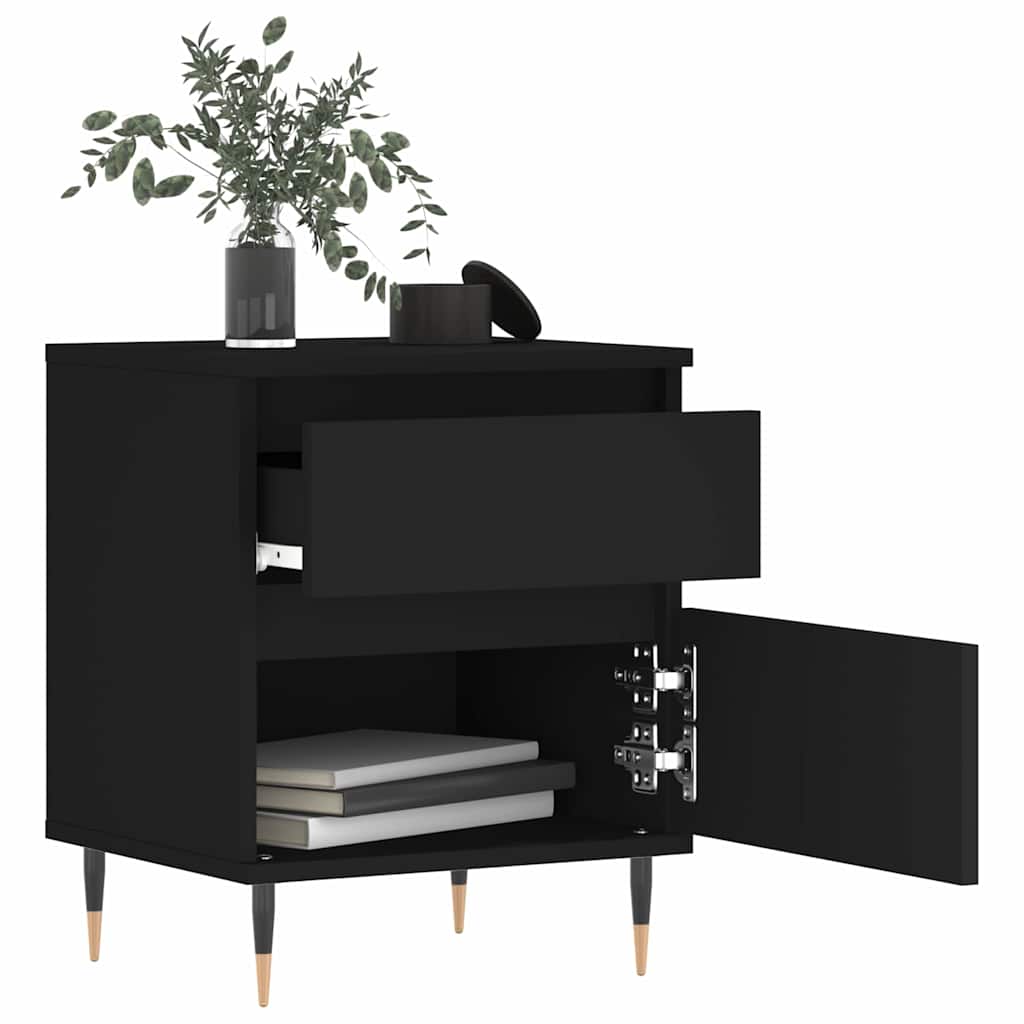 Nightstand Black 40 x 35 x 50 cm Engineered Wood