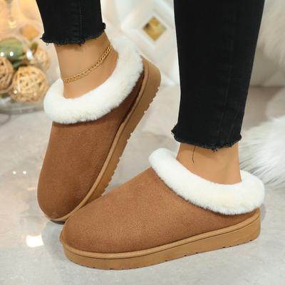 Grenzüberschreitender Außenhandel Mao Mao Mund Schneestiefel Damen Winter neu Koreanische Version Dicksohliger Kurzschaft Verdickt Ein Pedal Lazy