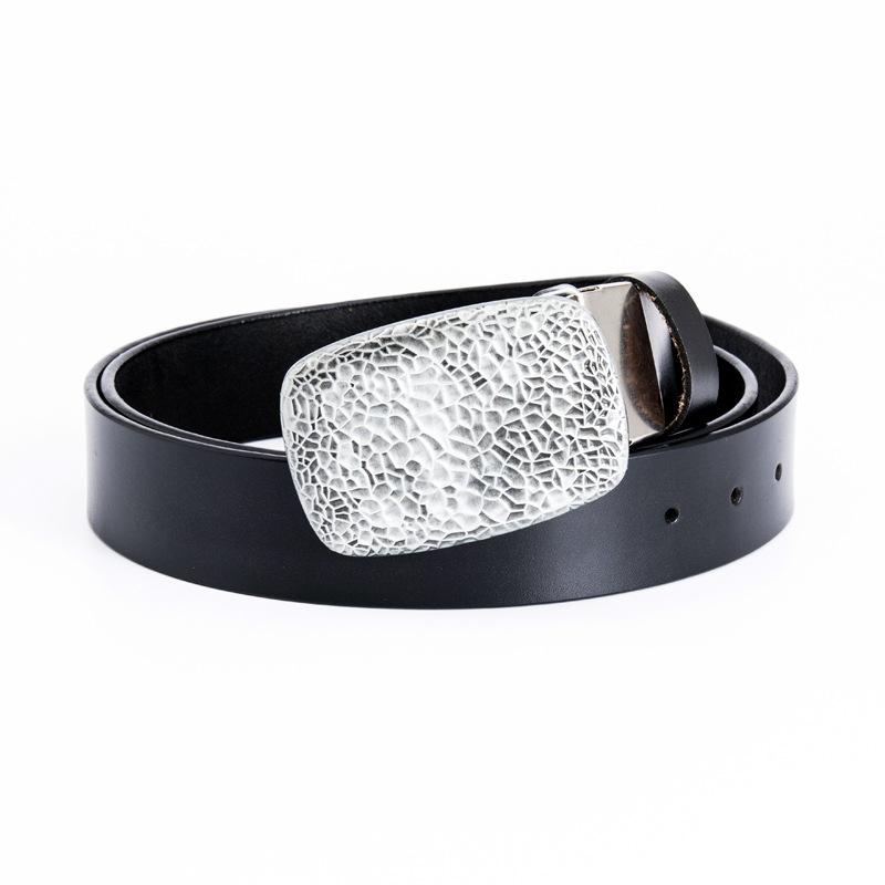 Snakeskin Cowhide Belt Accessories Black Coffee Two-Color Belt Fashion Belt