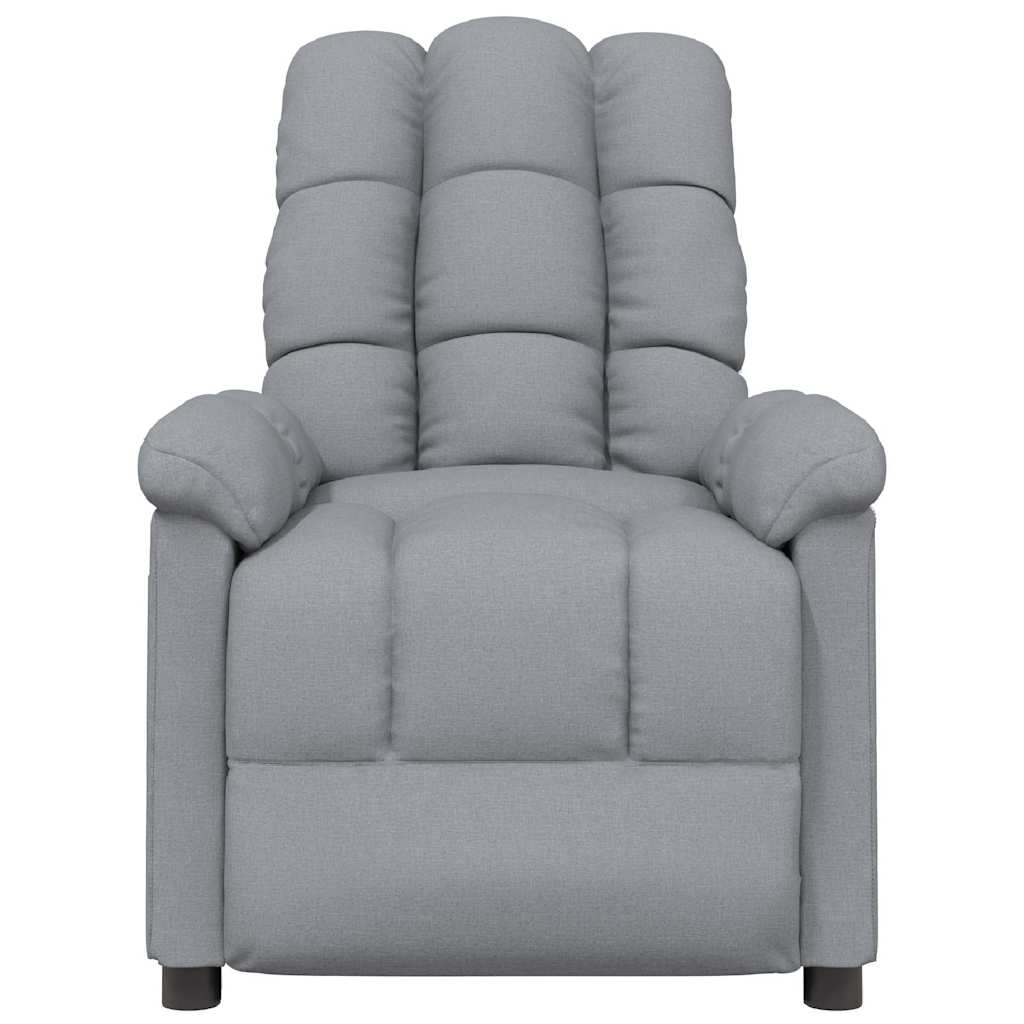 Relaxation Armchair Light Grey Fabric