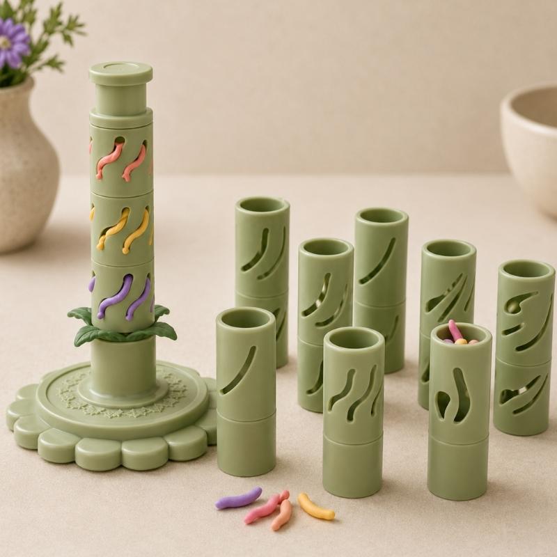 Detachable Clay Flower Shaping Tool Set with Leaf and Center Shaping Parts for Pottery Practice and Cold Porcelain Work