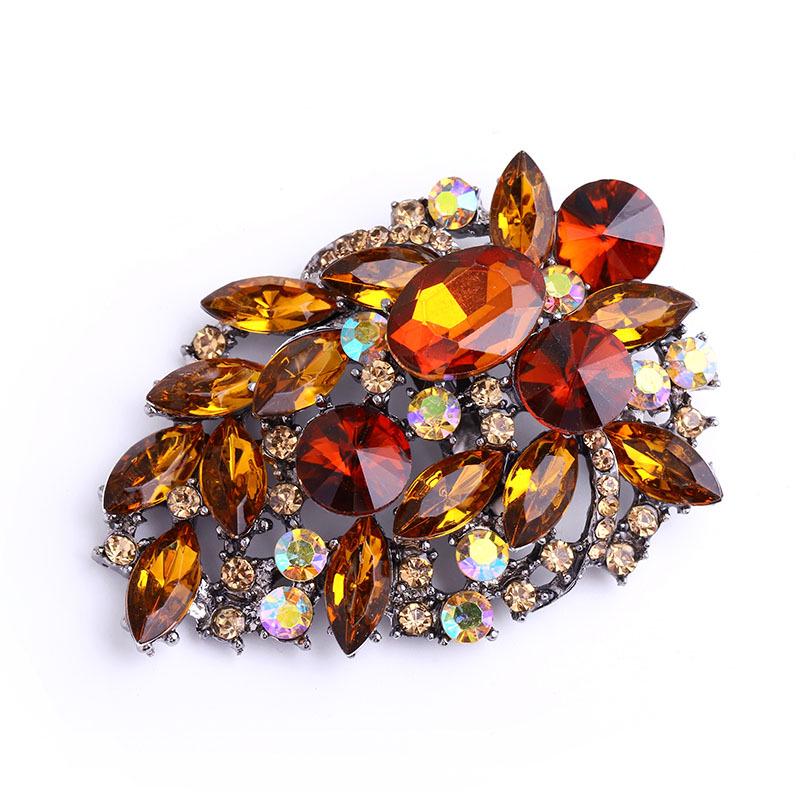 Crystal Glass Brooch - Fashionable European & American Style Pin for Men and Women