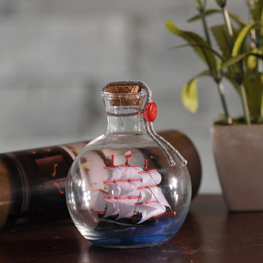 Bottle Sailing Ship Glass Ing Boat In Ing Bottle Drift Bottle Decor Desktop Ornament For Home Office