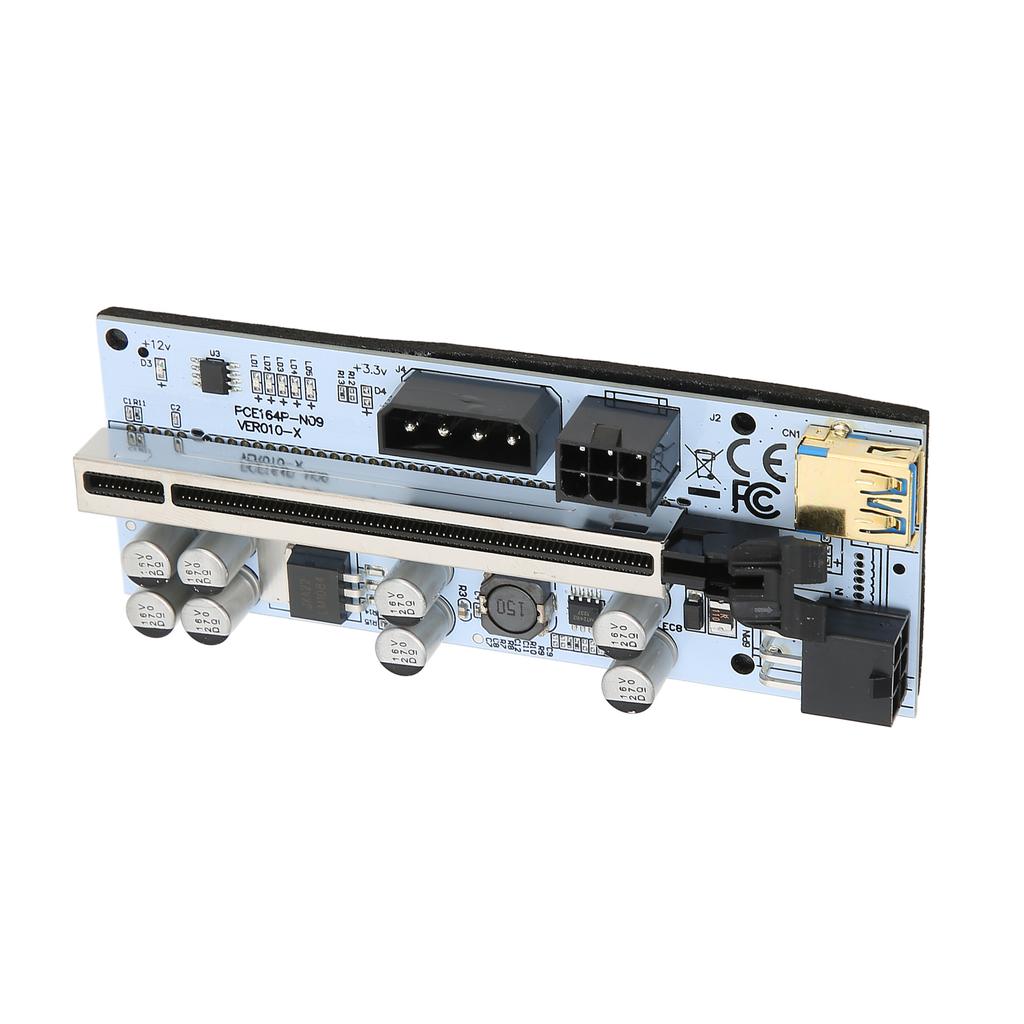 PCIE Riser Card 8 Firm Capacitors Strong Anti Interference GPU 1X to X16 for Windows 7 for Windows