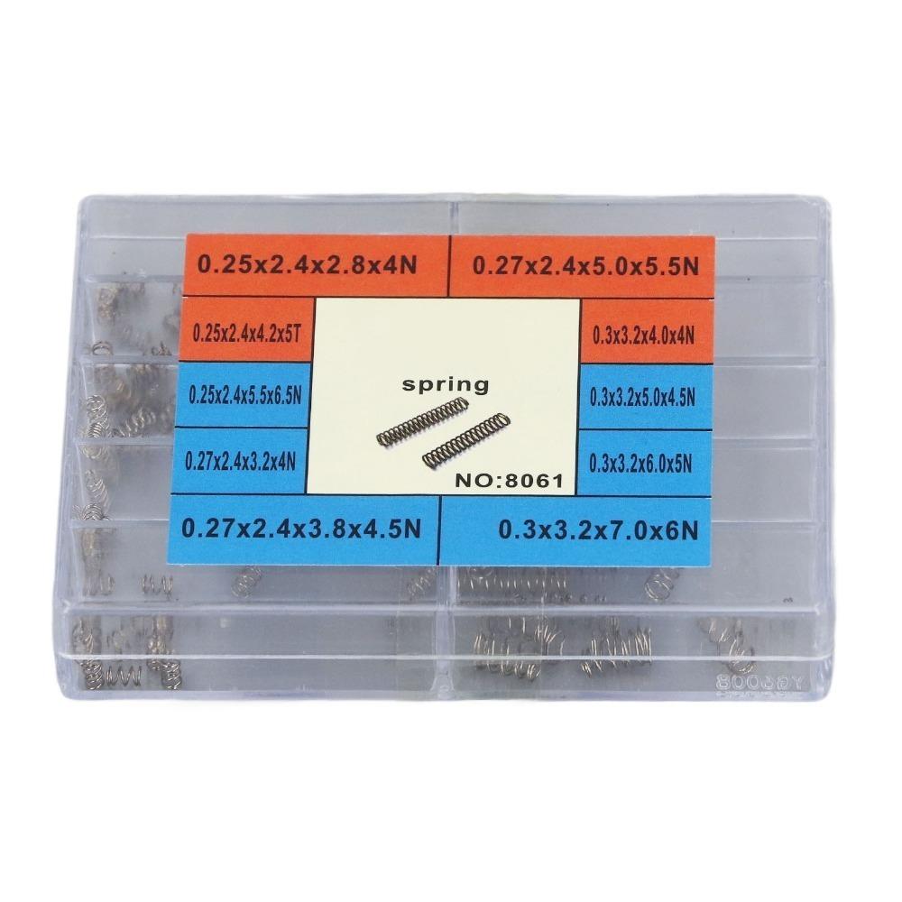 

Stainless Steel Compression Springs 10 Different Sizes Spring Assortment Kit Accessory Repair 1 x Plastic Box