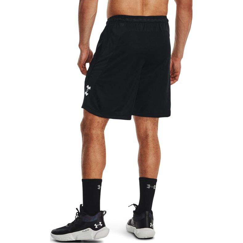 Under Armour Heatwave Hoops Solid Color Elastic Waist Basketball Shorts Men Shorts Black 1378596-001