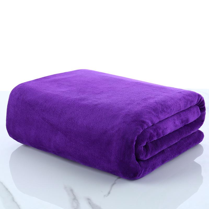 

A big towel Large bath towel for home use, absorbent and soft wrap, body beauty salon, adult bath towel Sports hotel beach towel 100x200cm темно-фиолетового