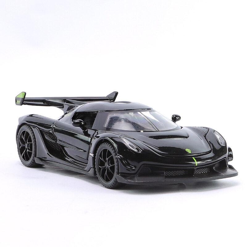 1/32 Scale Koenigsegg Jesko Zinc Alloy Model Car, with Light & Sound & Pull-Back Diecast Toys Gifts Collections Decorations For Boys