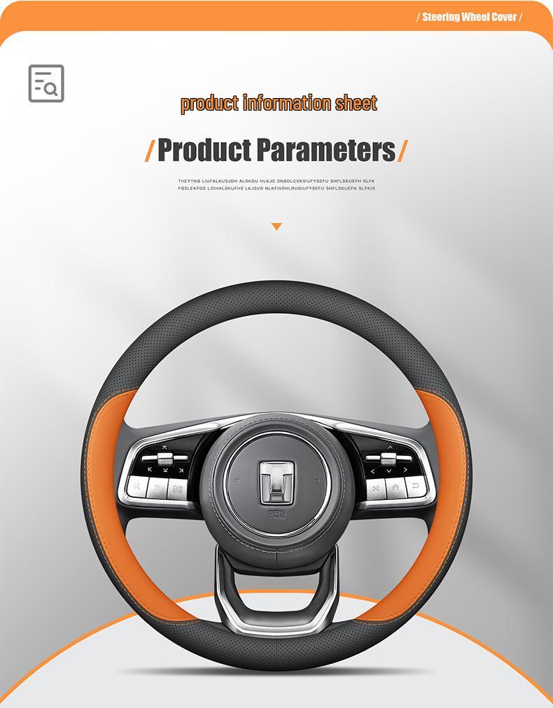 Universal Ultra-Thin Leather Steering Wheel Cover for Tank 300-800 Models