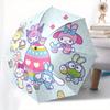 Easter, Sanrio Automatic Open/Close Umbrella Cute Umbrella with Cute Design, Portable 3 Fold Compact Umbrella for Men & Women, Halloween Chr