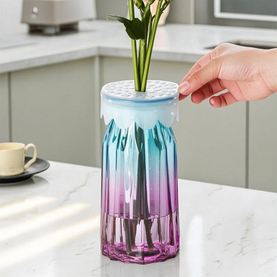 Yousheng Blossom Grid Silicone Flower Arrangement, Reusable Floral Stem Holder for Vase, Flexible Waterproof Flower Grid for DIY Arrangements, Wedding
