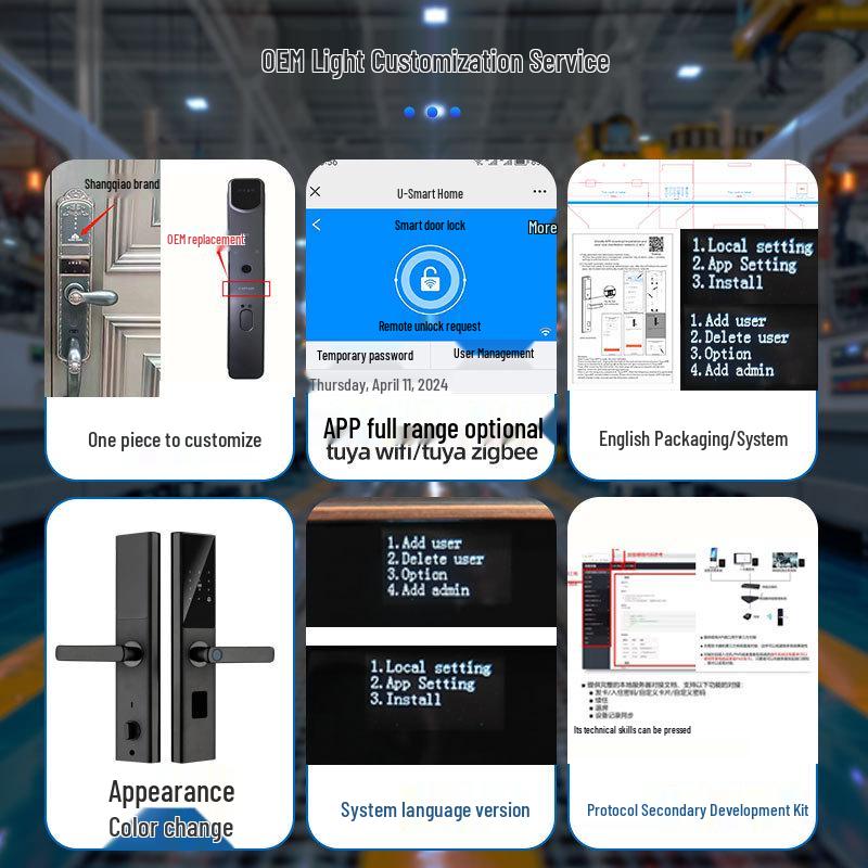 Tuya One-Grip Smart Lock: Fingerprint & Password Home Entrance Security