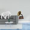 Modern Resin Bull Figurine Vintage Collectible Sculpture Abstract Ornament for Entryway Tabletop