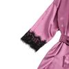 4-Piece Women Sexy Garter Lingerie Set Robes Lace Bodysuit Deep-V Neck Underwear