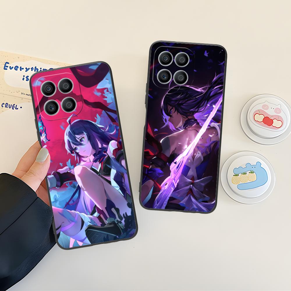 HSR Seele Matte TPU Mobile Phone Case for Honor 90 80 70 60 50 30 20 10 9 8 7 Pro S SE Lite 5G Colorful Printing Cover