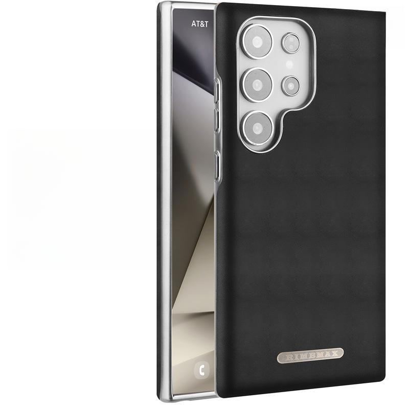 Suitable for Samsung S24ultra Phone Case Oil Wax Magnetic Attraction Samsung All-inclusive S25u Business 25p High-end Leather Case