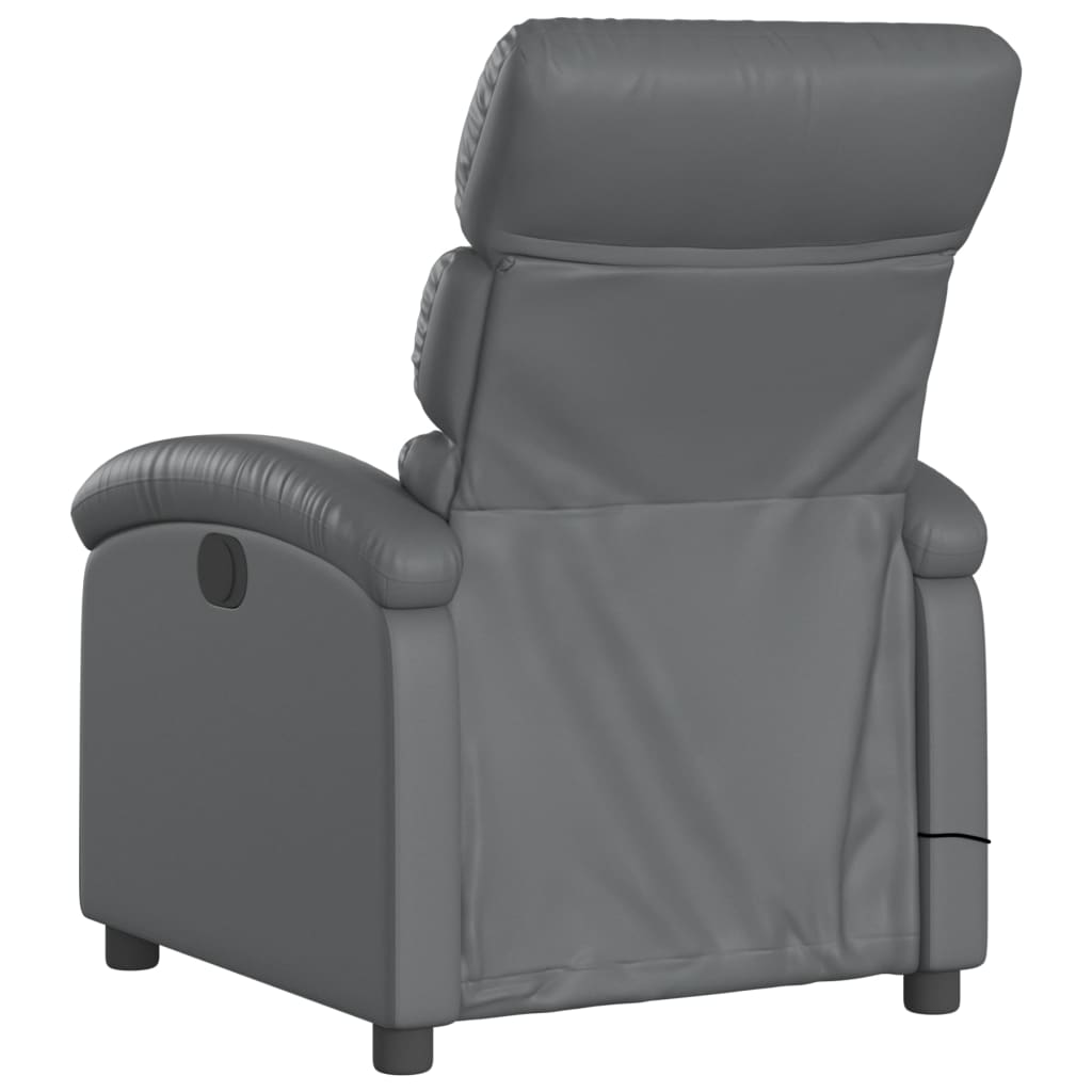 Massage Chair Relax Chair Grey Faux Leather