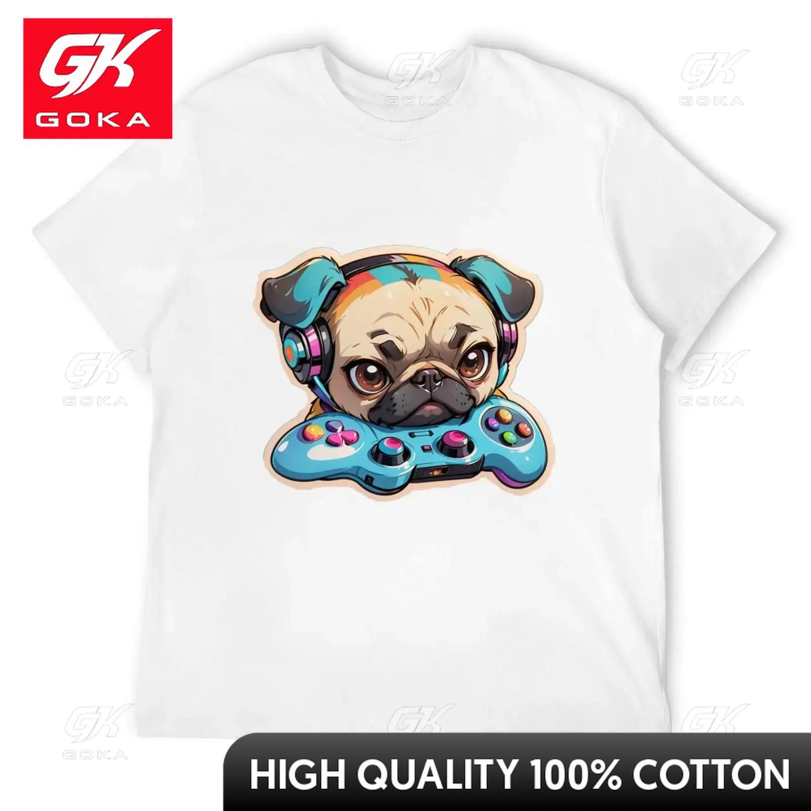 

Gamer Pug TShirt Shirts Graphic Tee Plus Sizes Graphics Unisexs T Shirts Top Quality Cute Funny Vintage Graphic T Shirts S