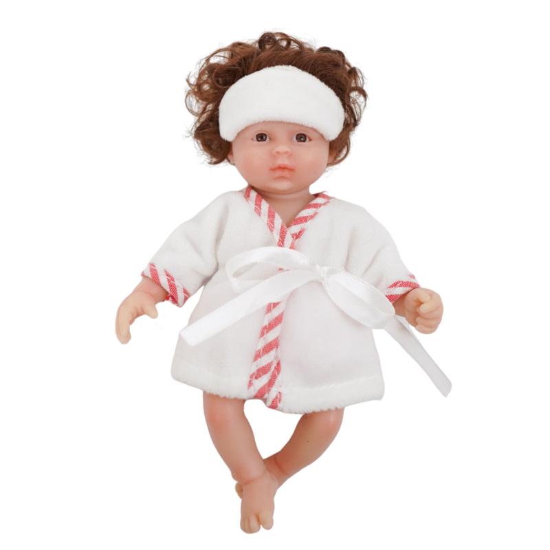15 Cm Soft Touch Full Vinyl Body Reborn Doll Can Bath Real Looking Mini Simulation Bebe Rebirth Doll Change Clothes Play House Baby Doll Toys for Kids