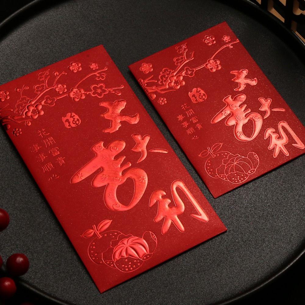 Festive Wedding Red Envelopes Cartoon New Year Money Red Envelope Red Envelope for 6pcs Party Gifts