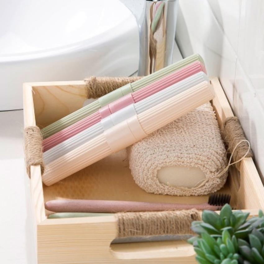 2 Pcs Colorful Storage Boxes Simple Practical Toiletries Suit Travel Portable Toothbrushes Cover Box Home Toothbrush Storage Box