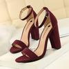 Fashion Sexy High Heels New Women Pumps Comfort Women Shoes Block Heels Ladies Shoes Buckle Women Heels Female Shoes Women Sandals