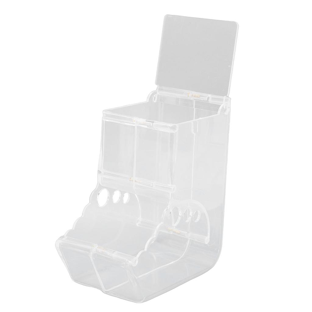 Automatic Hamster Feeder Clear Plastic Anti Tipping Pet Food Dispenser for Squirrel Hedgehog Guinea Pig ZS 02