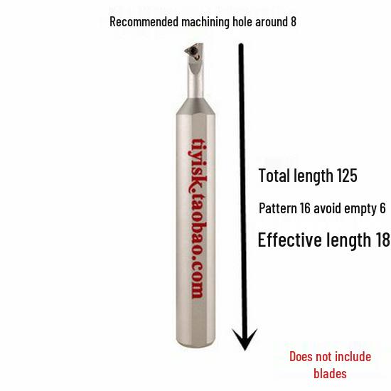 60° Triangular Boring Bar with Threaded Pick-Off for Internal Hole, Model STWBR06/STWCR11.