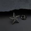 Hohlgeschnitzte Pentagramm Brosche Manschettenknöpfe 3D Dreidimensional Personalisierte Einfache Luxuriöse Unisex Accessoires